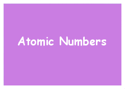 Atomic Numbers Quiz
