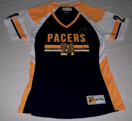 gold pacers jersey